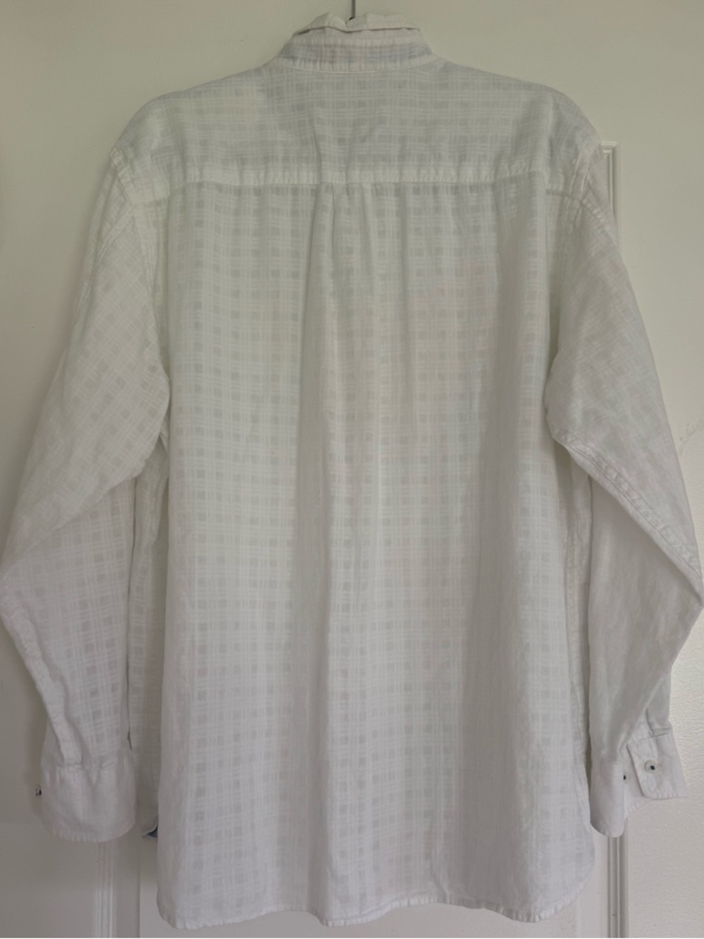 Johnny Bahama Linen Cotton Shirt Large White Coastal Resort Beach Button Up - Picture 2 of 15